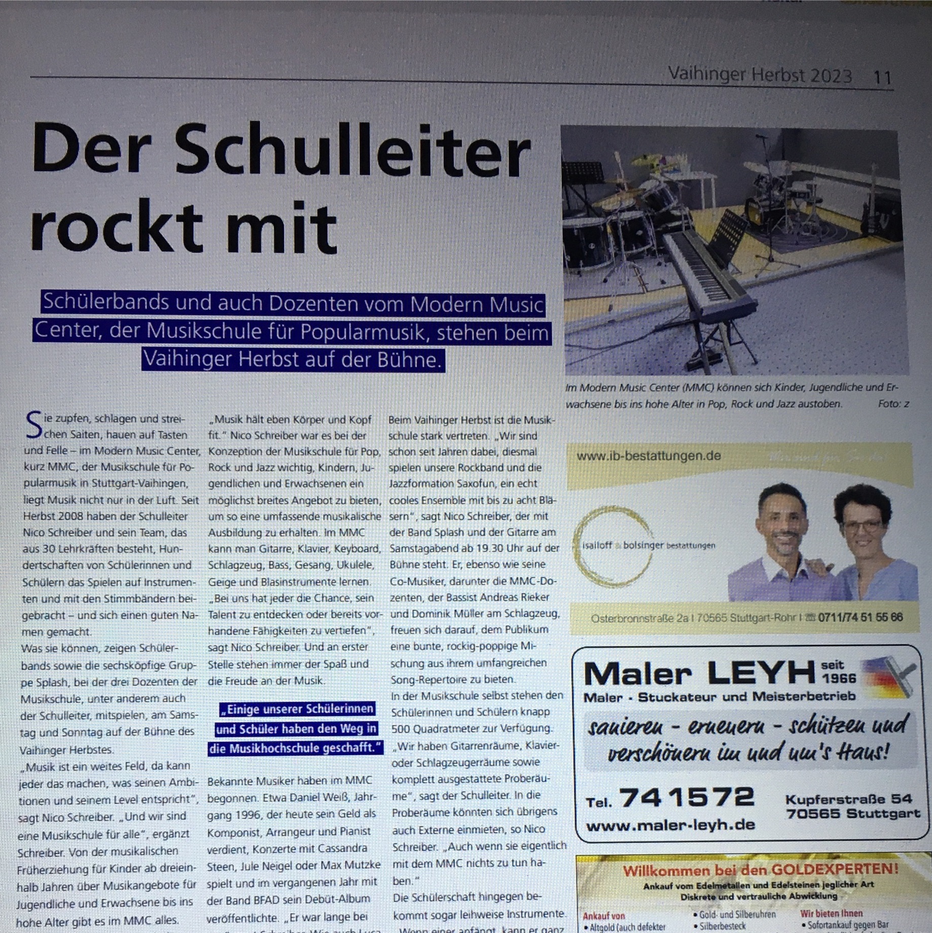 MMC Interview Stuttgarter Zeitung